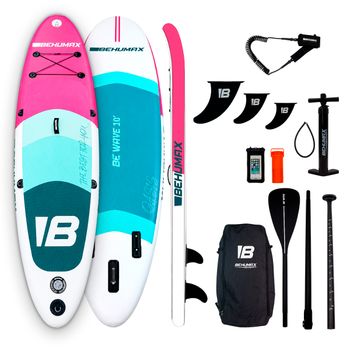 BEHUMAX - Tabla de Paddle Surf hinchable Oasis 10 con tecnología Dropstitch y aleta central para navegación estable