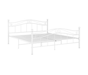 Estructura de cama de metal blanca 160x200 cm