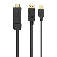 aisens a122-0641 cable conversor activo hdmi 20 a displayport v12 hdmim-usbm-dpm 18m negro