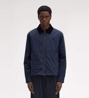 fred perry para hombre j8535 chaqueta the caban marino l azul casual algodon