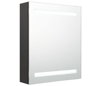 Vidaxl armario de baño con espejo gris antracita 50x14x60 cm