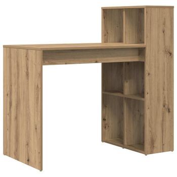 Escritorio | Mesa De Trabajo Con Estante Roble Artesanal 108 X 55 X 103.5 Cm