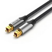 cable de audio optico vention bavhf 1m toslink macho aluminio gris