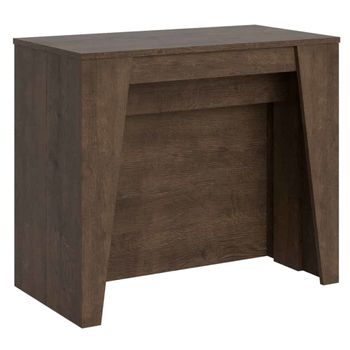 Consola extensible 90x48/296 cm efecto madera nogal