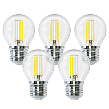 Aigostar Bombillas Led E27 Luz Fria 6500K,6W equivalente a 50W,729 lúmenes,Bombilla retro vintage,ángulo de apertura: 360°,No regulable - Pack de 5 Unidades