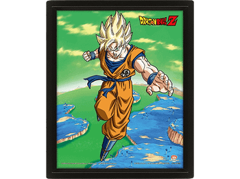 Póster 3D - Sherwood Dragon Ball Z Super Saiyan Transformation, 28.5 cm x 23.5