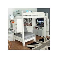 urban grey high sleeper 2 bed with sofa bed pull down desk  storage cupboard