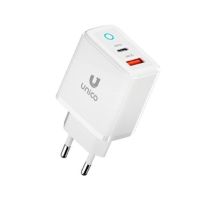 cargador unico plus hc1694 45w usb a usb-c pd30 blanco carga rapida