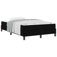 cama tipo box spring negro 120 x 190 cm tela vidaxl