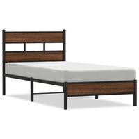 cama individual  cama para adulto  estructura de cama sin colchon madera marron roble 90x190 cm