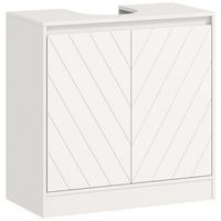 mueble bajo lavabo blanco de mdf y aglomerado homcom 60 x 30 x 598 cm r blanco