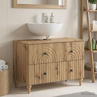 vidaxl mueble de lavabo para bano alkmaar roble artisan