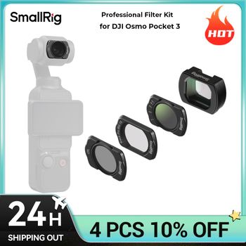 Kit de Filtros Profesional SmallRig para DJI Osmo Pocket 3 con Filtro CPL, Filtro de Efecto Black Mist 1/4, Filtro ND Variable ND2-ND32