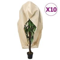 cubiertas para plantas con cremallera 10 uds 70 gm 1x155 m vidaxl