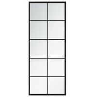 espejo de pared metal negro 100x40 cm vidaxl
