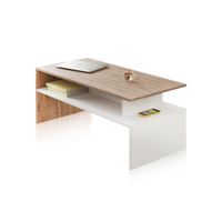 mesa de centro rectangular 108x43 cm blanco roble nodi