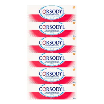 Corsodyl (Chlorhexidine) Dental Gel 50g x 6