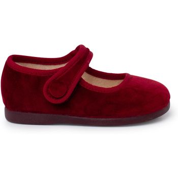 Pisamonas Pantuflas Merceditas Velvet Tira Adherente Botón para niña
