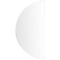 espejo de pared led moderno contemporaneo semicircular para colgar dormitorio bano 60 x 120 cm plateado loue