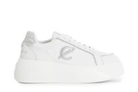 zapatillas deportivas con apliques de glitter y logotipo bordado white 35