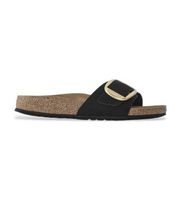 birkenstock para mujer 1023373 sandalias de piel madrid big buckle ajuste estrecho negro 37 plano ninguno casual