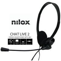 nilox auriculares doble jack con microfono pc