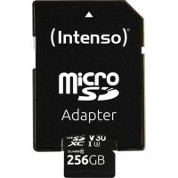 tarjeta de memoria intenso microsdxc 256 gb uhs-i clase 10 u3 v30 con adaptador
