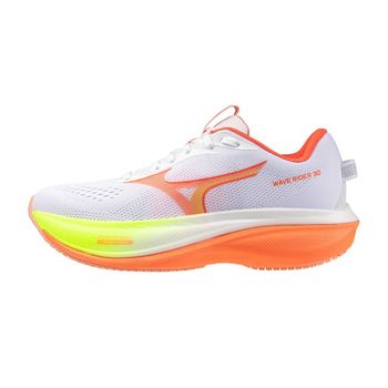 Zapatillas Mizuno Wave Rider 30 Blanco Naranja AW26 Mujer, Talla 37 - EUR