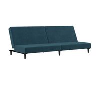 vidaxl sofa cama de 2 plazas terciopelo azul