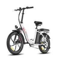 bicicleta electrica plegable fafrees f20 20r3 250w 36v 20ah 25kmh 130km blanca