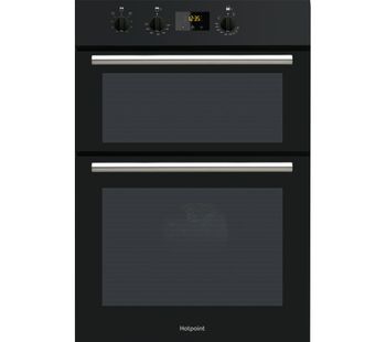 HOTPOINT DD2 540 BL Electric Double Oven - Black, Black