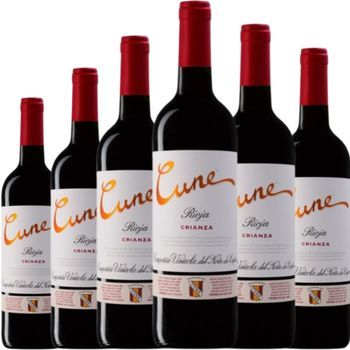Cune Crianza, Vino Tinto, España, Pack 6 Botellas 75 Cl, 13,5% Vol.