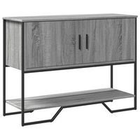 mesa consola madera de ingenieria gris sonoma 100x35x745 cm vidaxl
