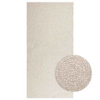 alfombra zizur apariencia yute interior exterior crema vidaxl