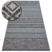 alfombra de cuerda sisal loft 21118 boho marfilplateadogris 80x150 cm
