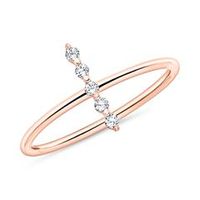 anillo para mujer en oro 14 quilates con topacios blancos
