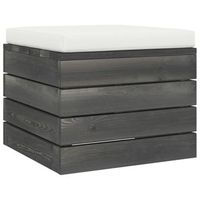 otomana de palets para jardin con cojin madera de pino vidaxl