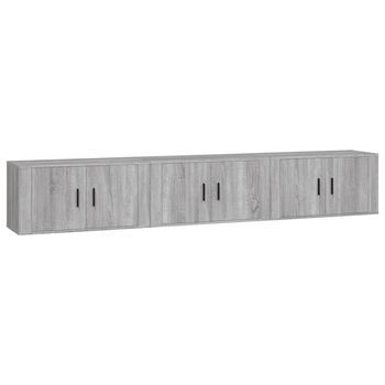Muebles Para Tv De Pared 3 Uds Gris Sonoma 80x34,5x40 Cm Vidaxl