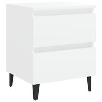 mesita de noche  mesa auxiliar  mesilla blanco madera contrachapada 40x35x50 cm