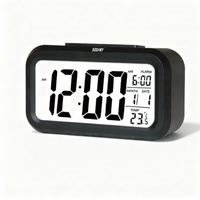 sodany reloj despertador digital inteligente pantalla lcd grande con luz nocturna sensor de temperatura y calendario