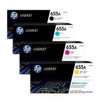 original multipack hp colour laserjet enterprise mfp m681f printer toner cartridges 4 pack -cf450a