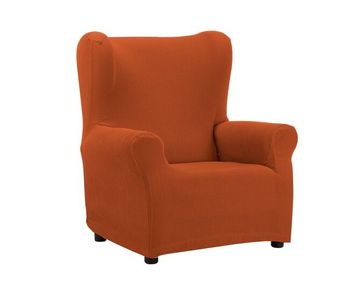 Funda de sillón orejero elástica java naranja donegal collections
