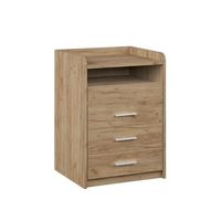 mesilla de noche edis 45 x 64 cm con 3 cajones vicco