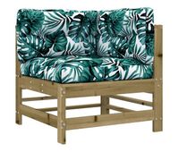 vidaxl sofa esquinero con cojines madera de pino impregnada