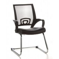 silla de confidente visto net v en malla negro cromado hjh office
