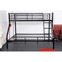 litera jorgevarios colores y medidascama matrimonio inferior  individual superiormetal epoxy negro - 1 colchon 90x190  1 colchon 135x190