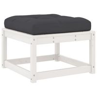 taburete de jardin  otomana de jardin  reposapies de jardin con cojines madera maciza de pino blanco