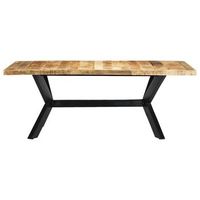 mesa de comedor - mesa de cocina de madera maciza de mango 200x100x75 cm