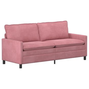 Sofá Rosa 196 X 81 X 87,5 Cm Terciopelo Vidaxl