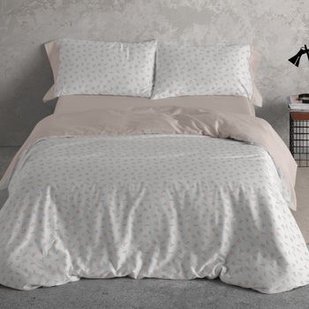 Funda Nórdica 50% Algodón Diseño Provenzal Coral 150 X 190/200 Cm - Coral - Burrito Blanco